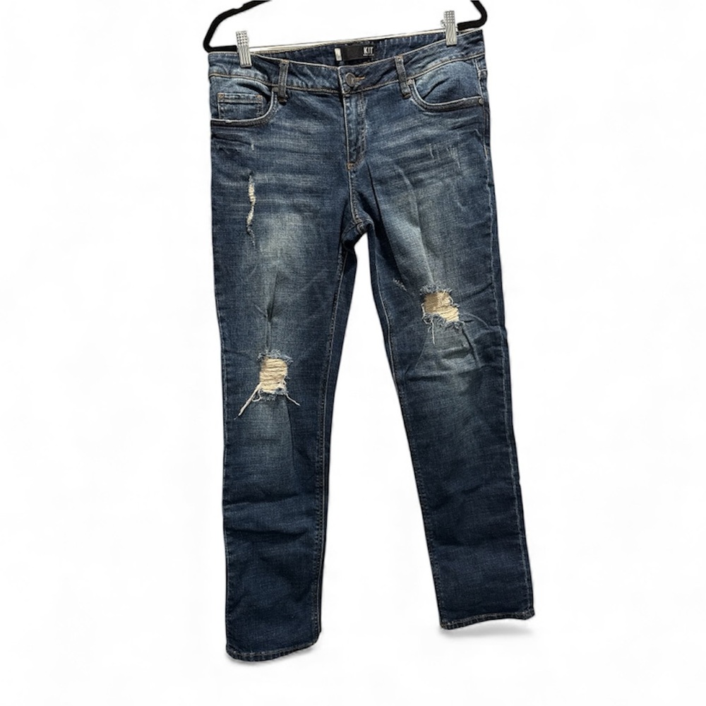 NWOT KUT from the Kloth Catherine Boyfriend Jeans Distressed Size 10